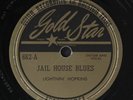 LIGHTNIN' HOPKINS: jail house blues / 't' model blues GOLD STAR Single 78 RPM