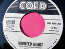 JOHNNY LION  Haunted Heart  / Ingemar - Promo 45 rpm Coed 514  VG++ to Near Mint