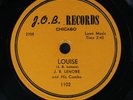 J.B. LENORE: louise / play a little while J.O.B. Single 78 RPM