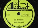 NIGHTHAWKS: six three o / jackson town gal ARISTOCRAT Single 78 RPM