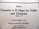 1939 Jascha Heifetz BRAHMS Violin CONCERTO D Major Koussevitzky Boston VIC M-581
