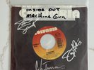 **SIGNED** WARRANT Machine Gun / Inside Out 45 Vinyl Record