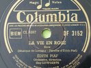 French Edith Piaf La Vie en Rose 78RPM Columbia DF 3152