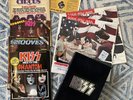 KISS PACKAGE: (2) *Kiss My Ass* Red Vinyl, (1) Definitive Box Set + 70s Mags