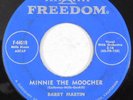 popcorn rockabilly 45 BARRY MARTIN Minnie The Moocher, The Willies FREEDOM HEAR