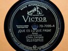 CHELA CAMPOS / QUE ES LO QUE PASA? / ECLIPSE / 78 RPM RECORD