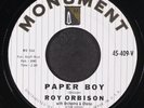 ROY ORBISON: paper boy / with the bug MONUMENT 7