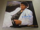 MICHAEL JACKSON Thriller Vinyl SIGNED W/COA Used  1982 Epic Records Quincy Jones