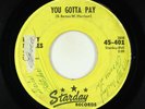 Rockabilly 45 - Benny Barnes with the Echoes - You Gotta Pay - Starday