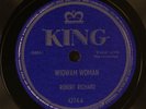 ROBERT RICHARD: wigwam woman / root hog KING Single 78 RPM
