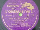Lefebvre Oubradous Beethoven Duet Clarinet Bassoon N°3 78RPM Oiseau-Lyre OL 78