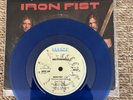 MOTÖRHEAD IRON FIST 7” SINGLE 1982 BLUE VINYL VERY RARE EXCELLENT/ EXCELLENT-