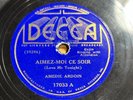 PRE WAR CAJUN FRENCH 78 AMEDIE ARDOIN AIMEZ-MOI CE SOIR DECCA 17033 CLEAN VG+