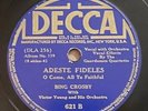Bing Crosby Silent Night Adeste Fideles Decca 78 RPM Shellac 10” Christmas 1938