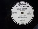 PRESTON LOVE -78rpm RnB FEDERAL #12145 PROMO - MY LOVE DRAGGIN / SUICIDE BLUES