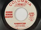 George Benson Quartet Summertime R&B Jazz Mod Soul 45 COLUMBIA 1966 RARE Promo