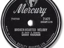 1959 SARAH VAUGHAN Pop vocal 78 RPM Record Broken-Hearted Melody/Misty