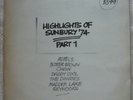 HIGHLIGHTS OF SUNBURY ’74 LP Vinyl Record Aztecs, Skyhooks, Daddy Cool, Chain...