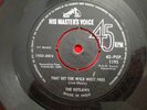 The Outlaws That Set The Wild West Free/Hobo Single Vinyl Record 1963 India VG+