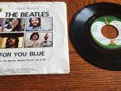 Vintage Vinyl Beatles 45 With Sleeve The Long And Winding Road/For You Blue