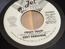 OZZY OSBOURNE Crazy Train - PROMO 45rpm Record NM Vinyl 1981 WLP Jet Records
