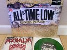 ALL TIME LOW Nothing Personal LP gold/purple vinyl & MOOVALYA 7-inch Together.