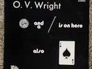 OG 1972 - OV Wright - A Nickel & A Nail & The Ace Of Spades - BACK BEAT LP -VG++