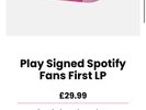 Ed Sheeran – Play Signed Spotify Fans First Vinyl, Limited Edition, Pre-Sale