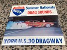 Orig New 1971 AHRA Summer Nationals Drag Sounds York U.S.30 Dragway Hot Rod LP