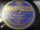 CUBAN 78 RPM. Aguaire manito /Virulilla. ORQUESTA FRANCESA DE A. ROMEU. DANZÓN
