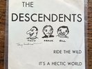 The Descendents Vinyl 7in Ride the Wild Record  1980 SIGNED BY TONY LOMBARDO