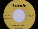 Rockabilly 45 DWAIN LOUIS & CLASSMATES That's All Right CAROLE NM HEAR j