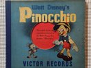 DISNEY • PINOCCHIO Original 1940 VICTOR P-18 Shellac Die-Cut Cover Childrens 78