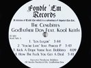 Cenubites - S/T EP - Fondle 'Em - Indie Rap VG+