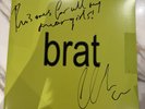 Charli XCX - Brat SIGNED Pink Splatter Vinyl   with Handwritten Lyrics