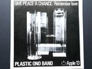 PLASTIC ONO BAND 45 P/S ' GIVE PEACE A CHANCE ' ORG FACTORY SAMPLE ' NR MINT