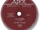 Super Rare 1959 RITCHIE VALENS Rock’n Roll 78 RPM Record. La Bamba / Donna