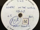 MATT MONRO - Where In The World. 7” EMIDISC. ACETATE . 27/2/67. RARE