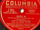 Louis Armstrong and his Hot Five - S.O.L. Blues / Squeeze Me 35661 Columbia 78