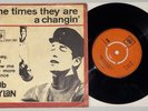 BOB DYLAN The Times They Are A Changin' Super RARE Danish 45 PS Picture Sleeve