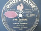 Edouard Colonne Bizet L'Arlesienne Vertical Cut 78RPM Pathe 6203