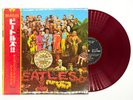 The Beatles Sgt. Pepper Japan Red Vinyl OP-8163 Odeon w/ OBI & Order Slip EX EX