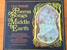 J.R.R. Tolkien Poems And Songs Of Middle Earth TC 1231. Vinyl  1967