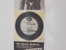 Beatles 1964 Fan Club Only Season's Greeting Tri-fold Flex 33 1/3 RPM + Bulletin