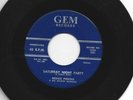 ROCKABILLY  45 - REGGIE PERKINS -  SATURDAY NIGHT PARTY  -  HEAR - 1958 GEM