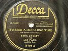 Bing Crosby DECCA 78 - Long Long Time / Dream Are you - Les Paul