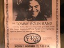 TOMMY BOLIN 1976/11/22 SIOUX CITY AUDITORIUM IOWA PROMO POSTER Made in the US