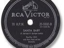 Rare 1953 EARTHA KITT Christmas 78 RPM Record. Santa Baby