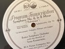 Serge Koussevitzky, Boston O Victor Program Transcription: TCHAIKOWSKY No 6