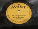 Black Gospel 78rpm Rev. M. B. Burnett  Do You Know Him bw Sermon - Avant  HEAR